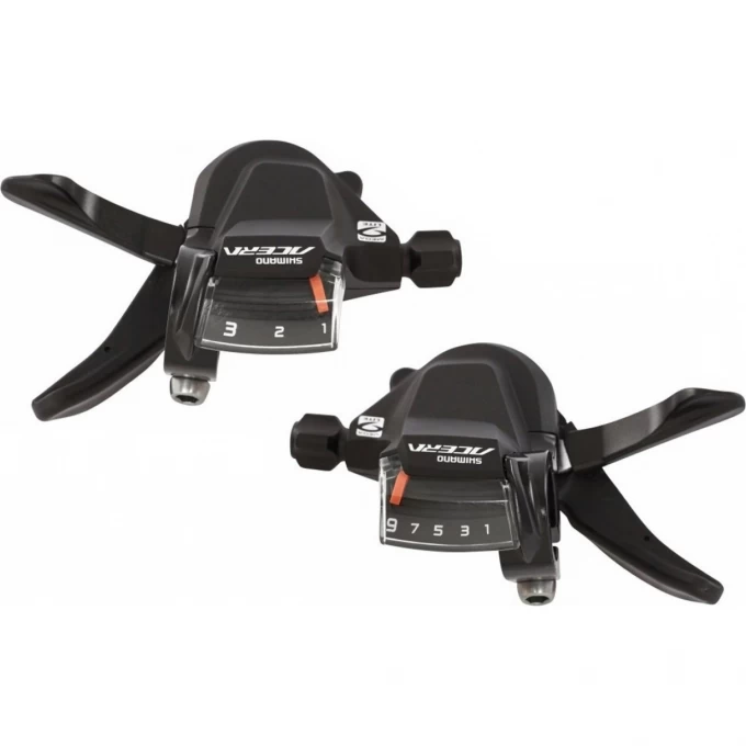 Шифтер SHIMANO ACERA, M3000, левый/правый, 3X9 скоростей, тросы(нержавейка)+оплетка ESLM3000PA3 Шифтер SHIMANO ACERA, M3000, левый/правый, 3X9 скоростей, тросы(нержавейка)+оплетка ESLM3000PA3