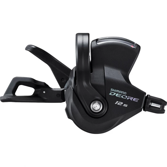 Шифтер SHIMANO DEORE, M6100-R, правый, 12 скоростей, на хомут, c индикатором, трос 2050мм с SP41 1880мм ISLM6100RAP Шифтер SHIMANO DEORE, M6100-R, правый, 12 скоростей, на хомут, c индикатором, трос 2050мм с SP41 1880мм ISLM6100RAP