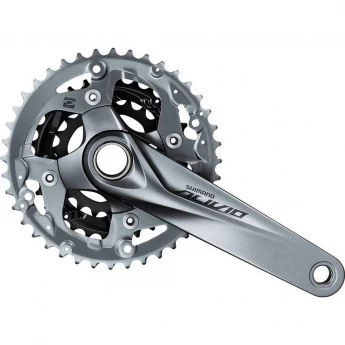 Система SHIMANO ALIVIO, M4060, 170 мм, интегрированный вал, 44/32/22, с защитой звезд, черный